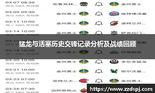 猛龙与活塞历史交锋记录分析及战绩回顾